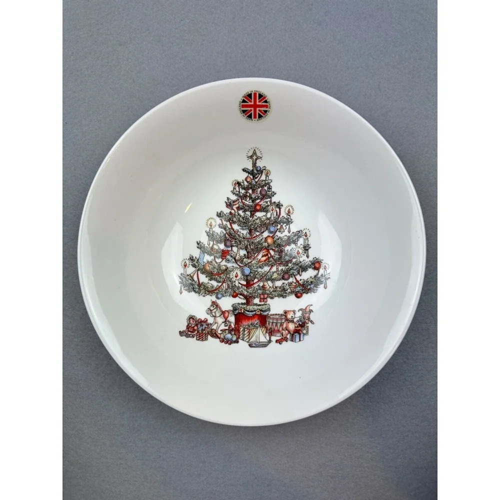 NEW Churchill Earthenware‎ Christmas Tree Serving Bowl 9.5